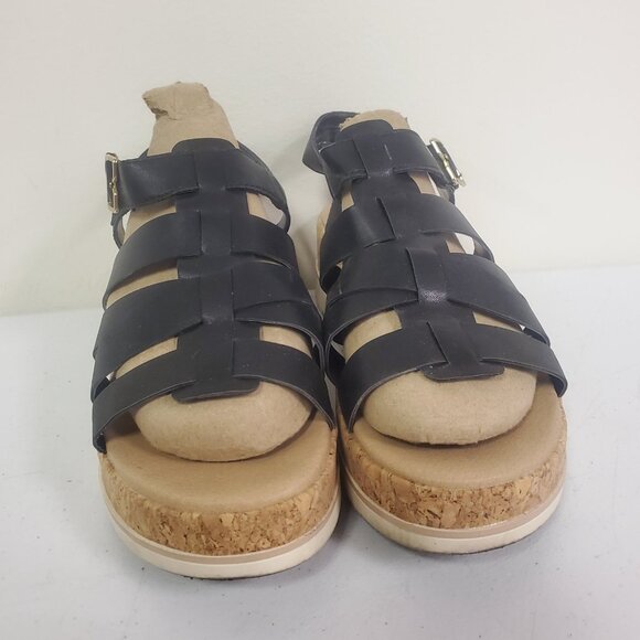 Dr Scholls Womens Only You Strappy Wedge Sandals Size 10 Black Comfort Summer - Picture 3 of 15